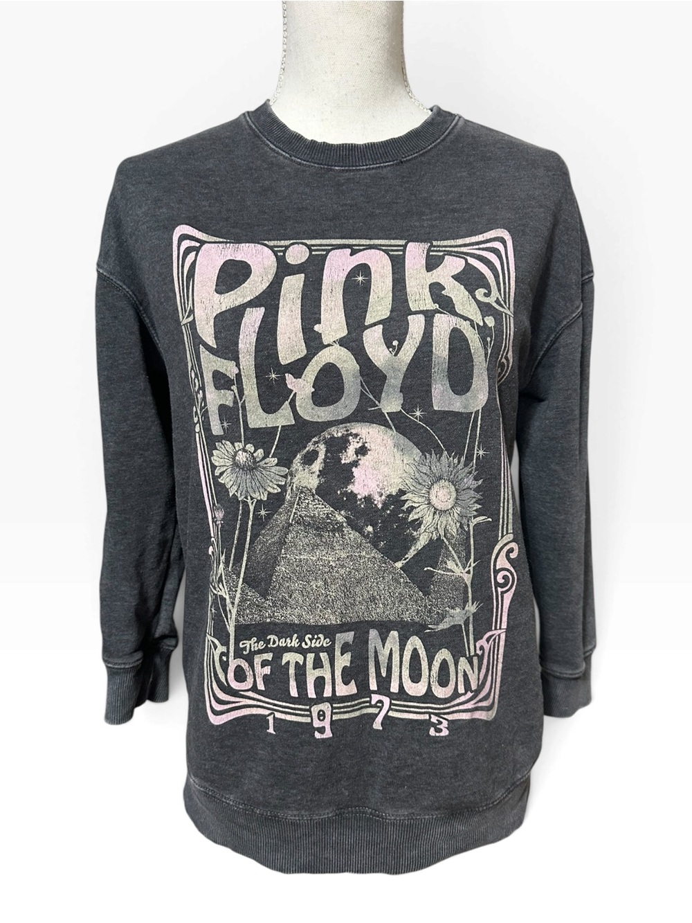 Pink Floyd Sweatshirt in Black with Light Pink Graphic